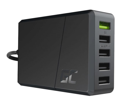 Ładowarka i akumulator GREENCELL 5xUSB 52W z Ultra Charge czarna